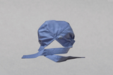 Blue surgical cap with ties